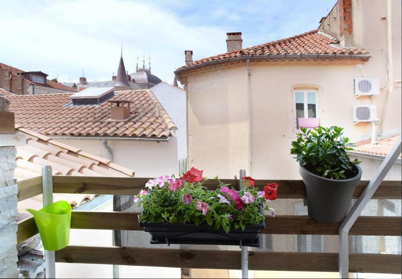 Beziers Studio Terrasse Eksteriør billede